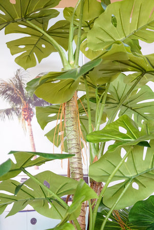 Faux Monstera Tree